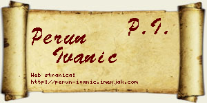 Perun Ivanić vizit kartica